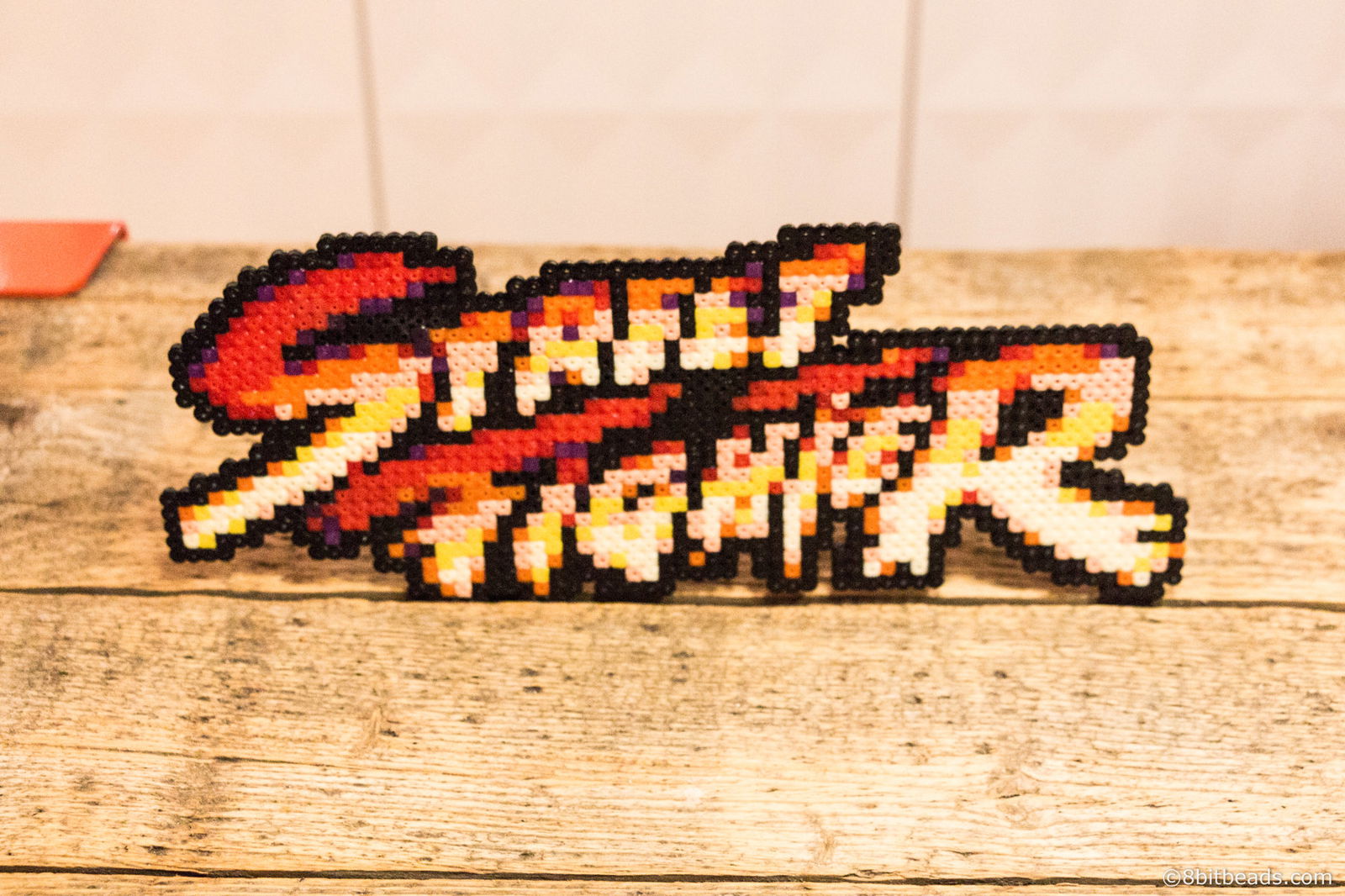 Street Fighter Logo Hama Perler Baked